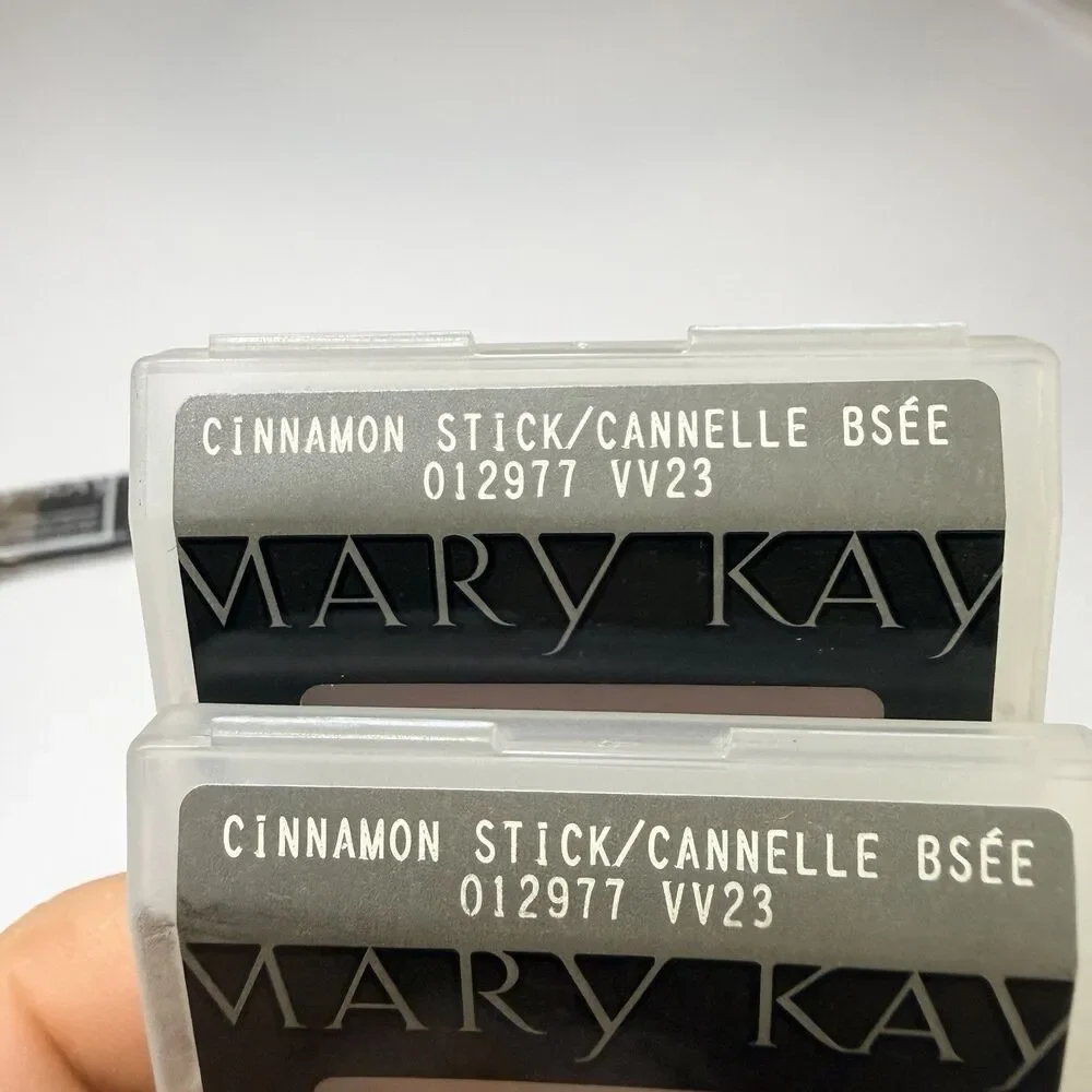 2-Mary Kay Mineral Cheek Color Pressed Powder Cinnamon Stick 0.18oz & 2 Brushes